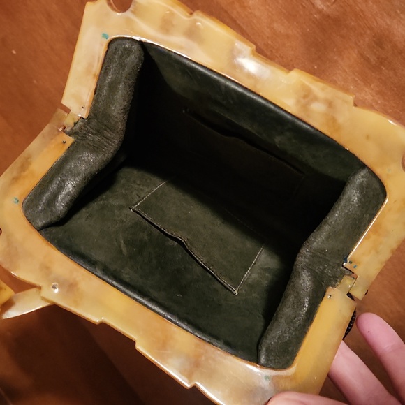 Vintage 1920s Elegant Brown Leather Handbag - Picture 10 of 12